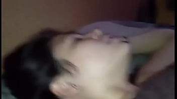 girl gives blowjob in front of her roommate