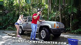 daddy and stepdaughter almost caught by mom