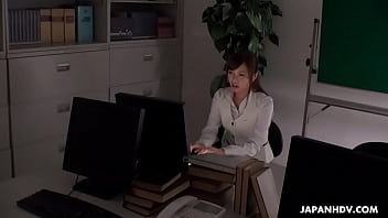 slim lady boss getting her pussy licked fingered by her employee on the desk in the office
