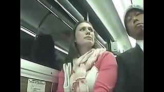 woman groping man in bus
