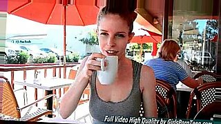 trisha angelic brunette girl with natural big tits flashing in a public place