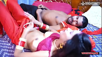 traditional indian bengali first night full sex in red choli