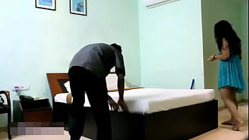 indian hotel room service boy and anty