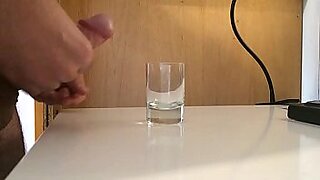 drink sperm in glass very much