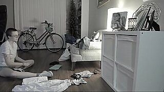 mom doing laundry catches son jerking off9